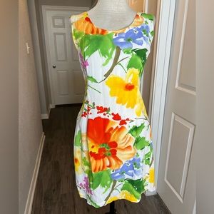 Vintage Jams World Flora Grande Hawaiian Slip Dress Small